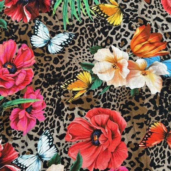 Johnny Was Sandra Animal Print Women S Long Sleeve pajama Shirt - Picture 8 of 8